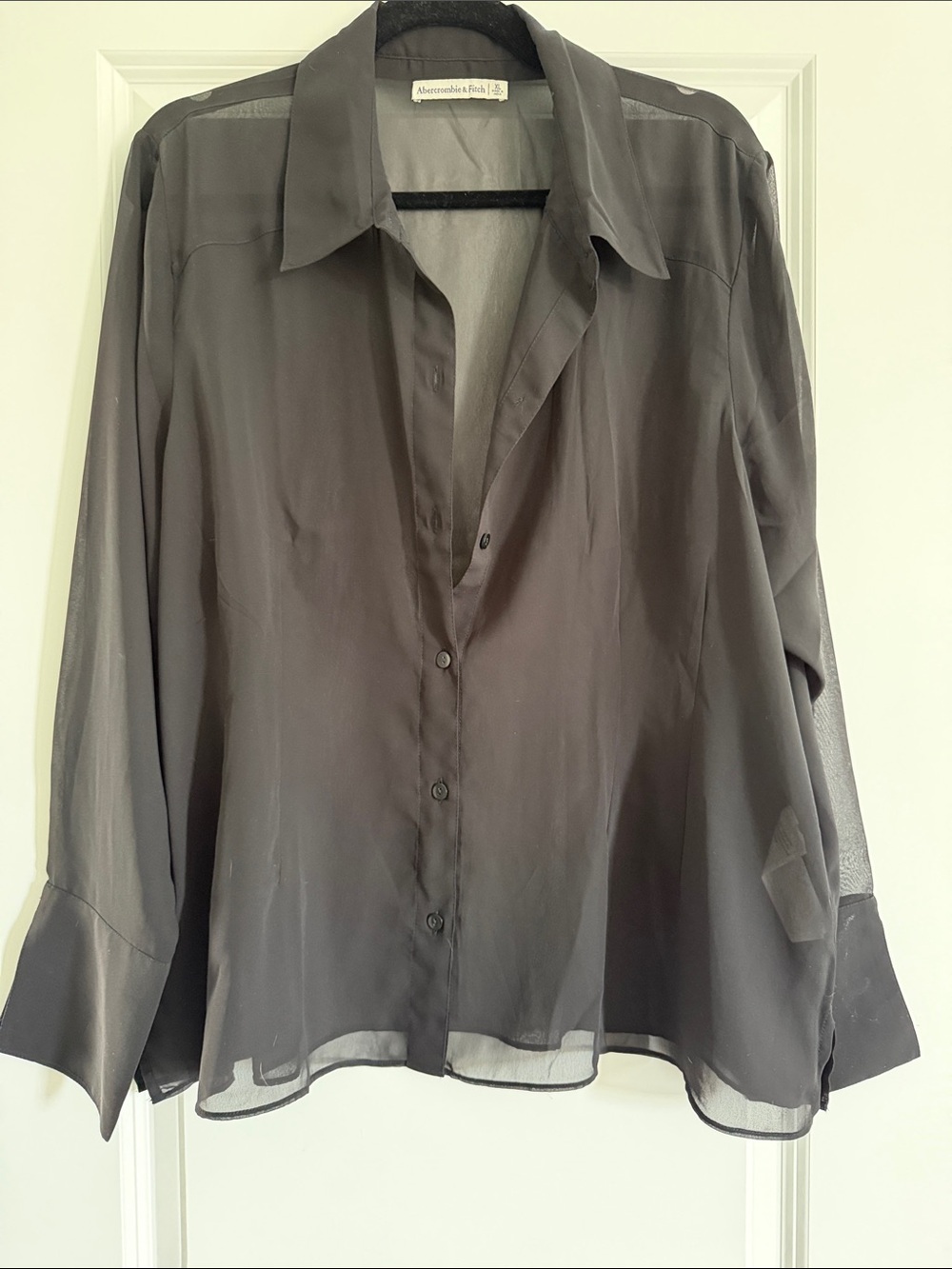 Abercrombie & Fitch Sheer black Button-Down Shirt